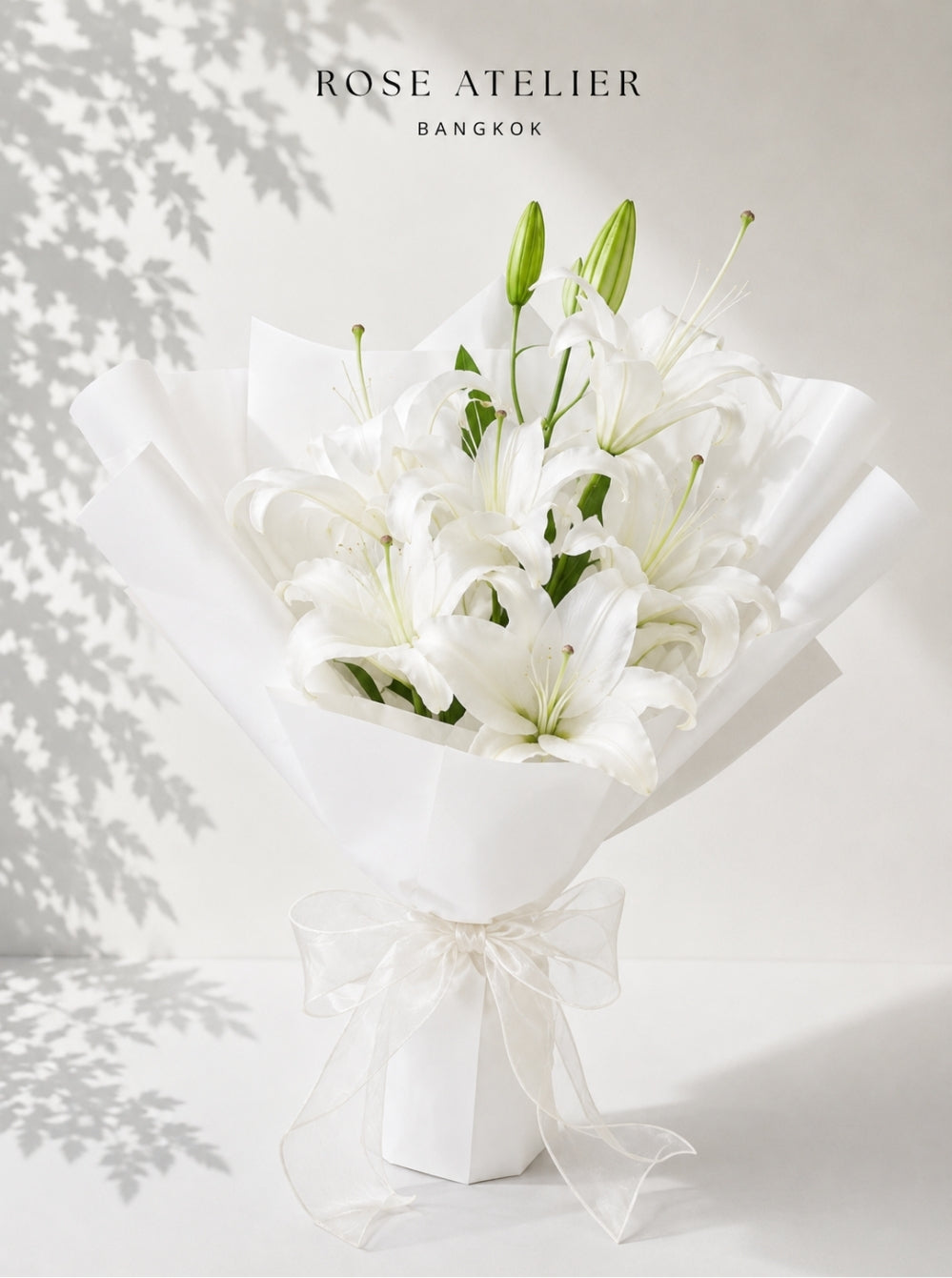White Lily Bouquet — Artificial