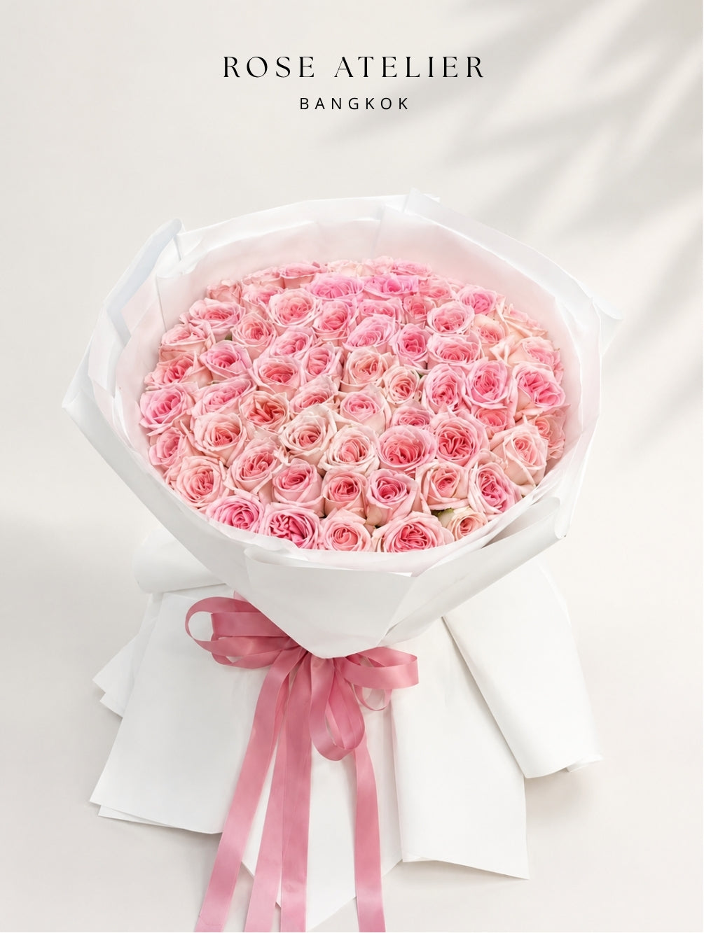 Fresh Pink Rose Bouquet (99 Stems)
