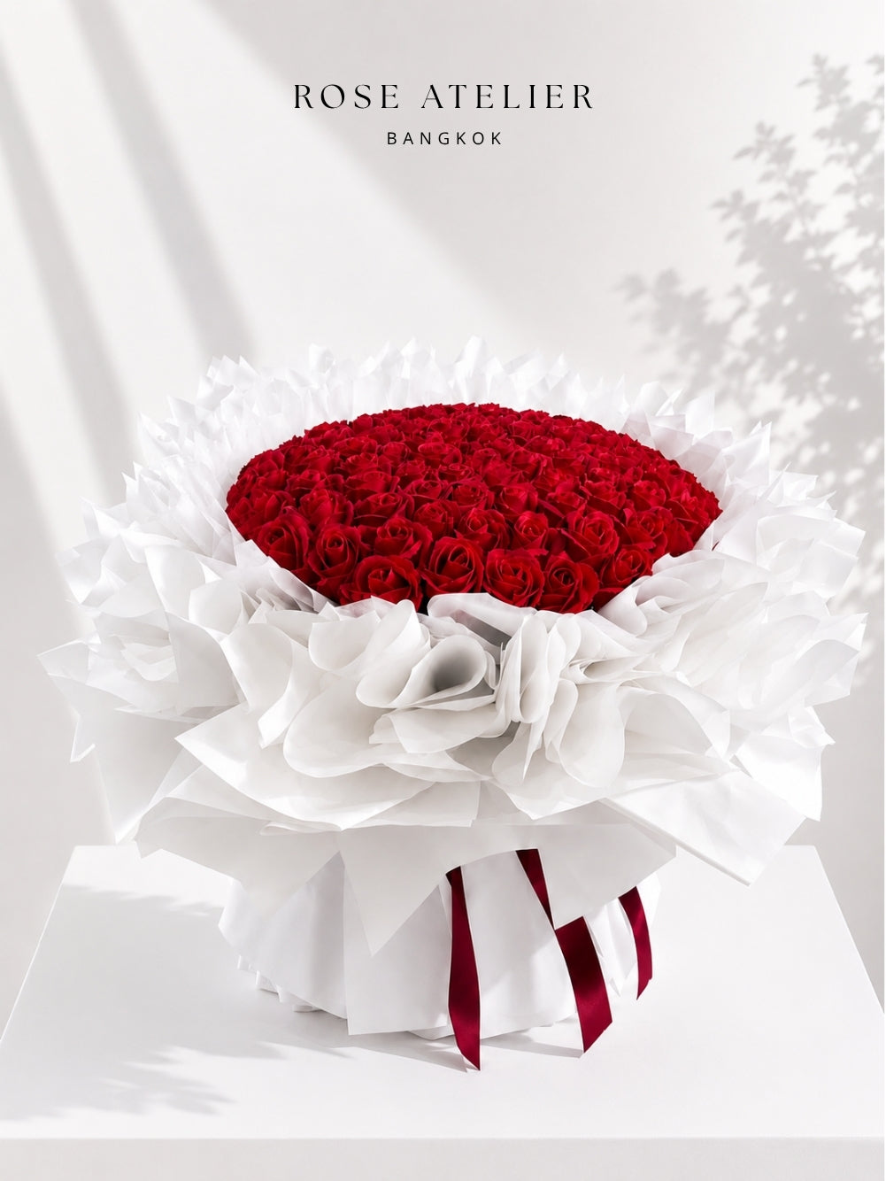 Crimson Cloud Luxe – 99 Soap Rose Bouquet