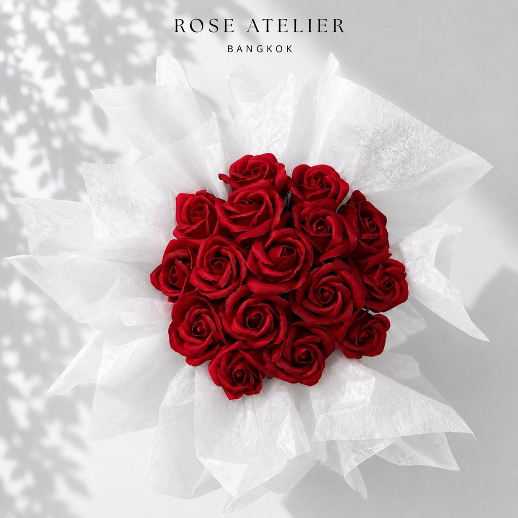 Red Soap Rose Box (16 Stems) — Size S